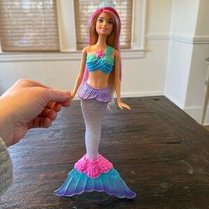 HTF Barbie Dreamtopia Mermaid Doll with Water-Activated Twinkle Light-Up Tail